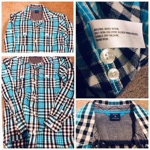 Gap Kids Button Down Plaid Shirt